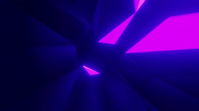 Triangle tunnel strobe purple 3d