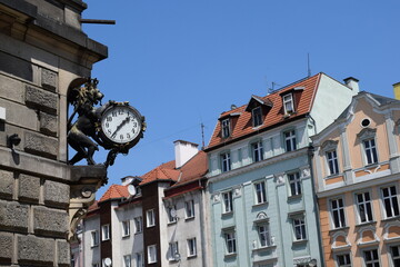 Fototapeta na wymiar klodzko kłodzko old town city poland polish europe european architecture buildings historical colorful travel
