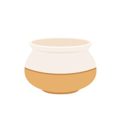 Garden pots and containers isolated on white. Pot icons or illustrations.