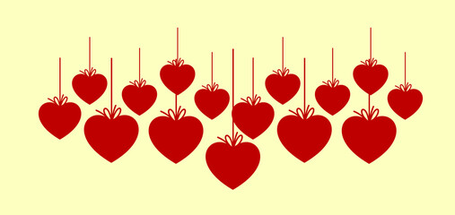 Heart shaped balloon garland, template, sticker 