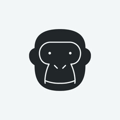 Monkey vector icon illustration sign