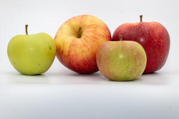 red and green apples