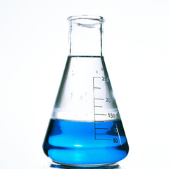 Glass flask with a chemical reagent.