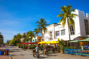 Miami Beach - Bike Riding Down the Beach Boulevard