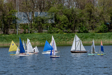 RC scale sailing model ship at competitions