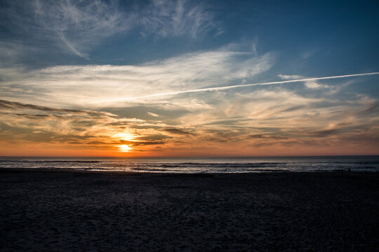 Sunset in Esmoriz Beach from Portugal