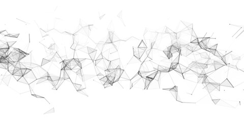 Network connection structure. Concept of hi tech and future. Communication and web concept. Big data visualization. Vector illustration.