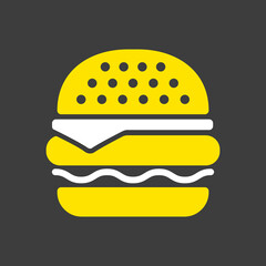 Burger vector icon. Fast food sign