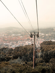 Cable car of guimarães in Portugal