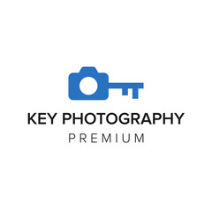 key photography logo icon vector template