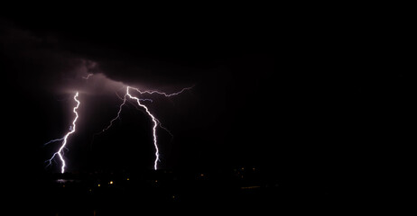 lightning bolt in the night