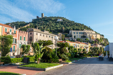 The promenade of Noli with beautiful colored houses © Luca