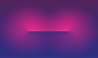 Abstract neon background glow pink stick on purple Music cover template.