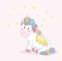 Cute rainbow unicorn