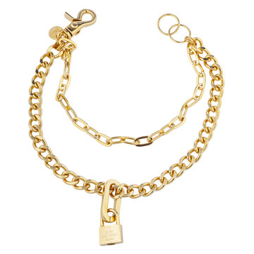 golden necklace with a chain