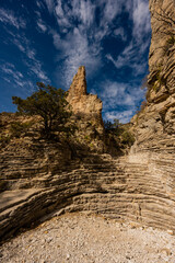 Dry Pool Below The Hikers Staircase In Guadalupe Mountains