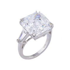 silver ring with topaz