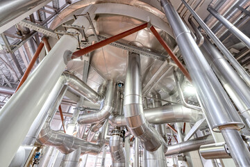 Heavy duty steel pipelines for pumping liquids.