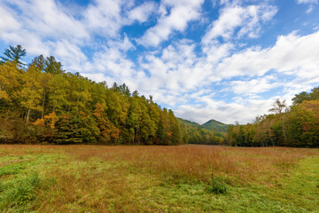 Cataloochee Valley in the Smoky Mountains, North Carolina,