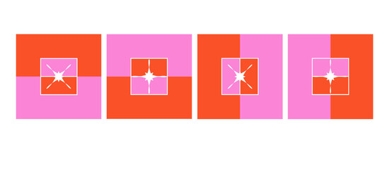 Obraz premium Simple Pattern_PinkRed_4 Sets