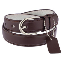 brown leather belt