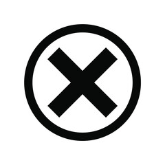 Fototapeta premium Cross sign icon. Black icon. Vector illustration.