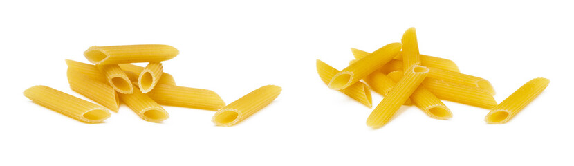 Traditional Italian pasta isolated on white background