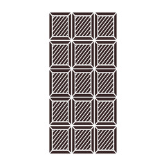 Chocolate Bar Silhouette. Sweet cacao snack