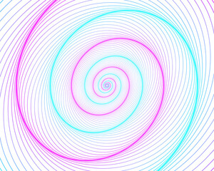 Obraz premium Abstract spiral rainbow design element on white background of twist lines. Vector Illustration eps 10 Golden ratio traditional proportions vector icon Fibonacci spiral. for elegant business card