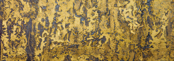 Wall resin surface with yellow stains for banner concept
