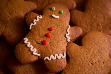 painted gingerbread man ready for eating and decorating