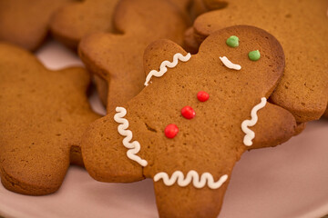 painted gingerbread man ready for eating and decorating
