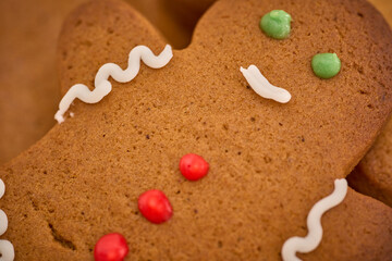 painted gingerbread man ready for eating and decorating