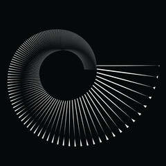 Radial speed Lines in Spiral Form for comic books . fireworks Explosion background . Vector Illustration . Starburst
 round Logo . Circular Design element . Abstract Geometric star rays . Sunburst .