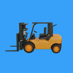 forklift side view 3d object