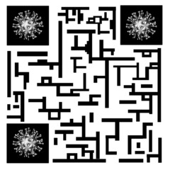 QR-code of a person vaccinated against coronavirus. A pass by the virus code.