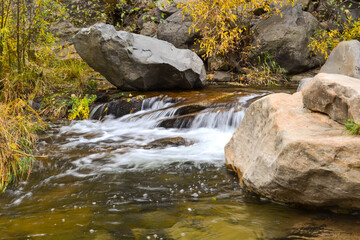 Small waterfall at Oak Creek near Sedona
