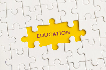 White details of puzzle with the text 