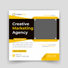 Creative Marketing Agency social media banner template,