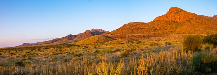El Paso Mountain Sunrise - obrazy, fototapety, plakaty