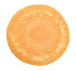 pancake taken in natural light isolated on white background with path