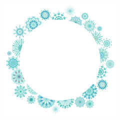 Hand drawn collection of snowflakes for winter design