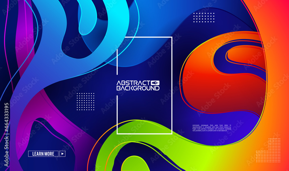 Canvas Prints modern gradient shape background. colorful gradient cover design. fluid flat shapes composition. vec