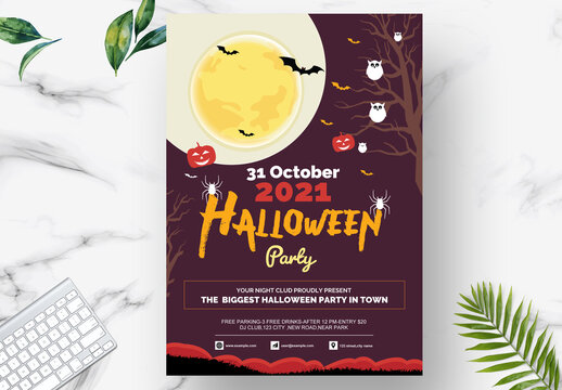 New Halloween Party Flyer Layout