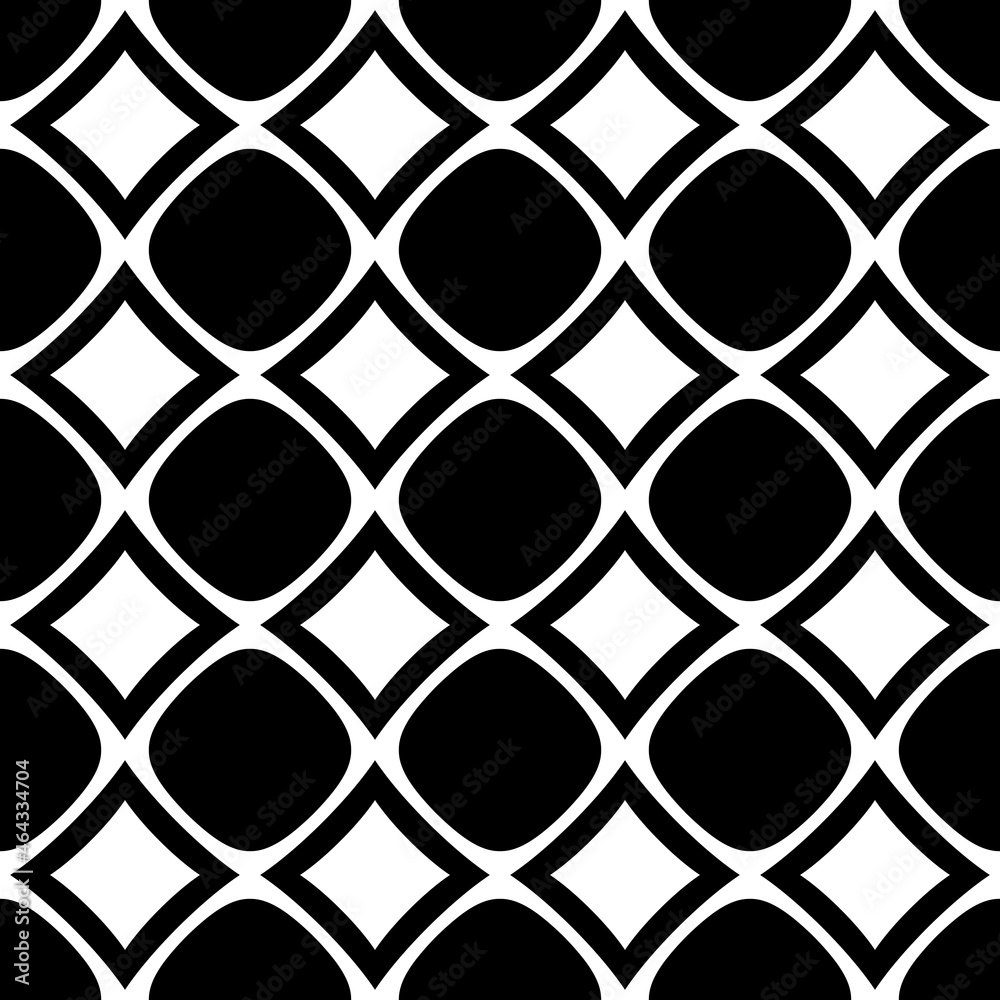 Poster rhombuses and rounded cubes on a white background. vector.
