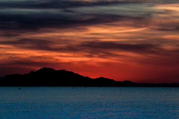 Beautiful and Colorful Sunset in Santa Pola