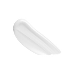 Cream smear. White cosmetic creme texture, isolated vector. Facial moisturizer stroke. Creamy concealer illustration, liquid facial gel. Hair conditioner smudge sample, beauty foundation