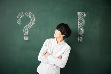 感情を表現した黒板イラスト