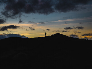 sunset in the mountains