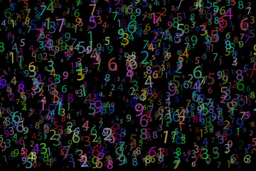colorful numbers counter design art